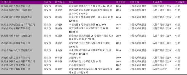 西安市系统集成服务商名录2018版545家